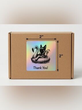 German Shepherd Thank You Stickers-
 2”x2” 100ct.